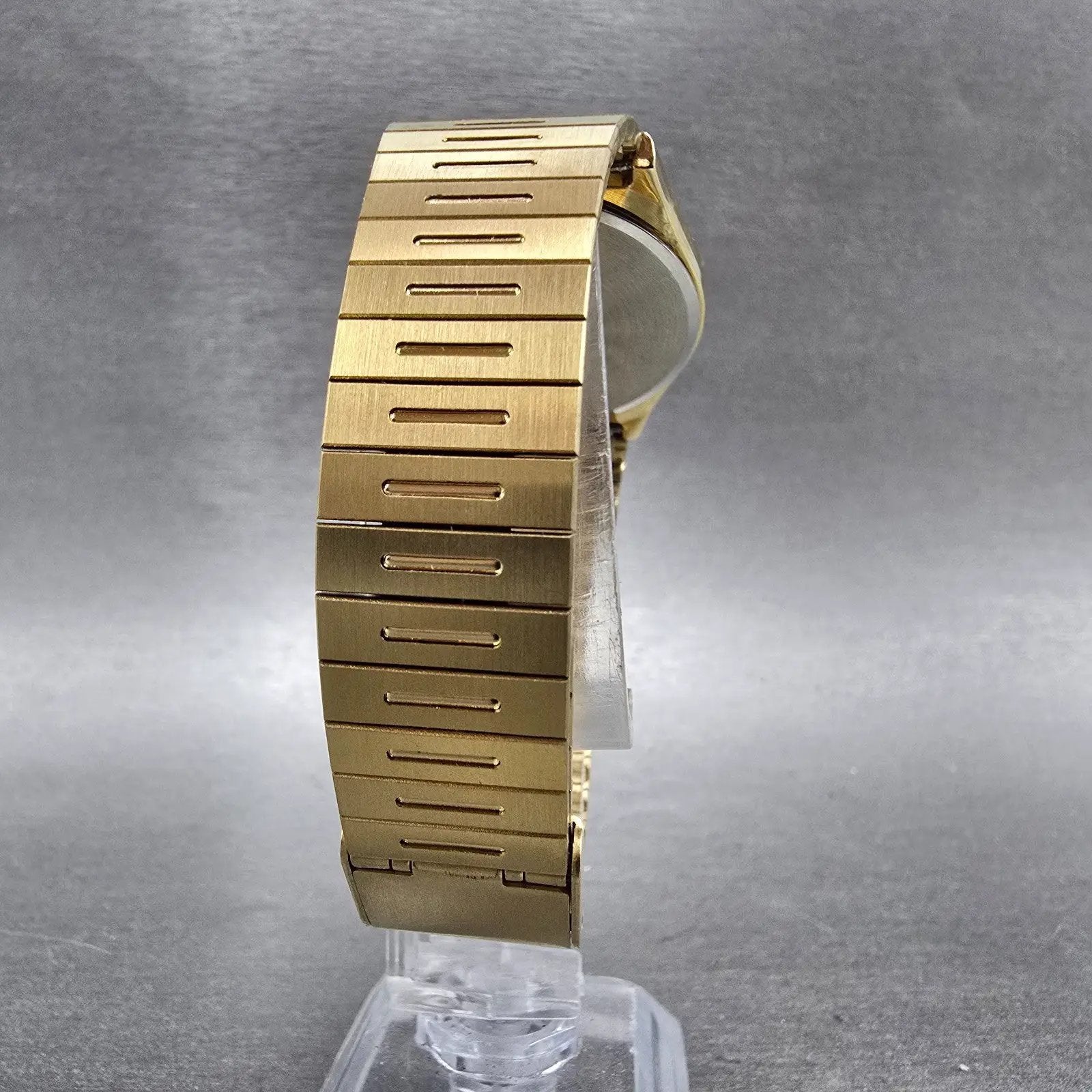 Seiko Watch Men 33mm Champagne Dial Gold Tone Daydate 5Y23-8119 New Battery VTG8