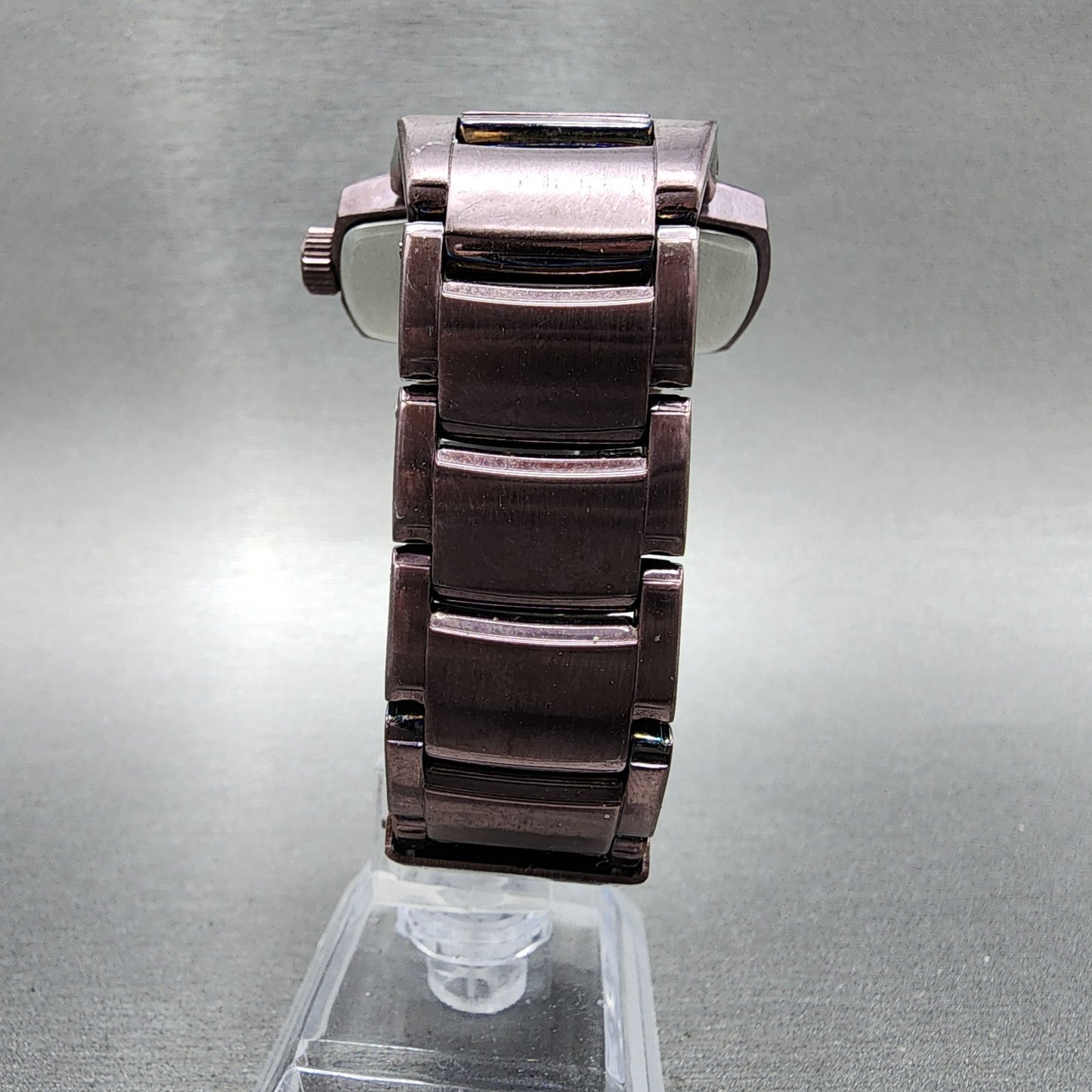 Adidas Watch Women 41mm Orange Dial  Purple Tone Rectangle ADH1630 New Battery7