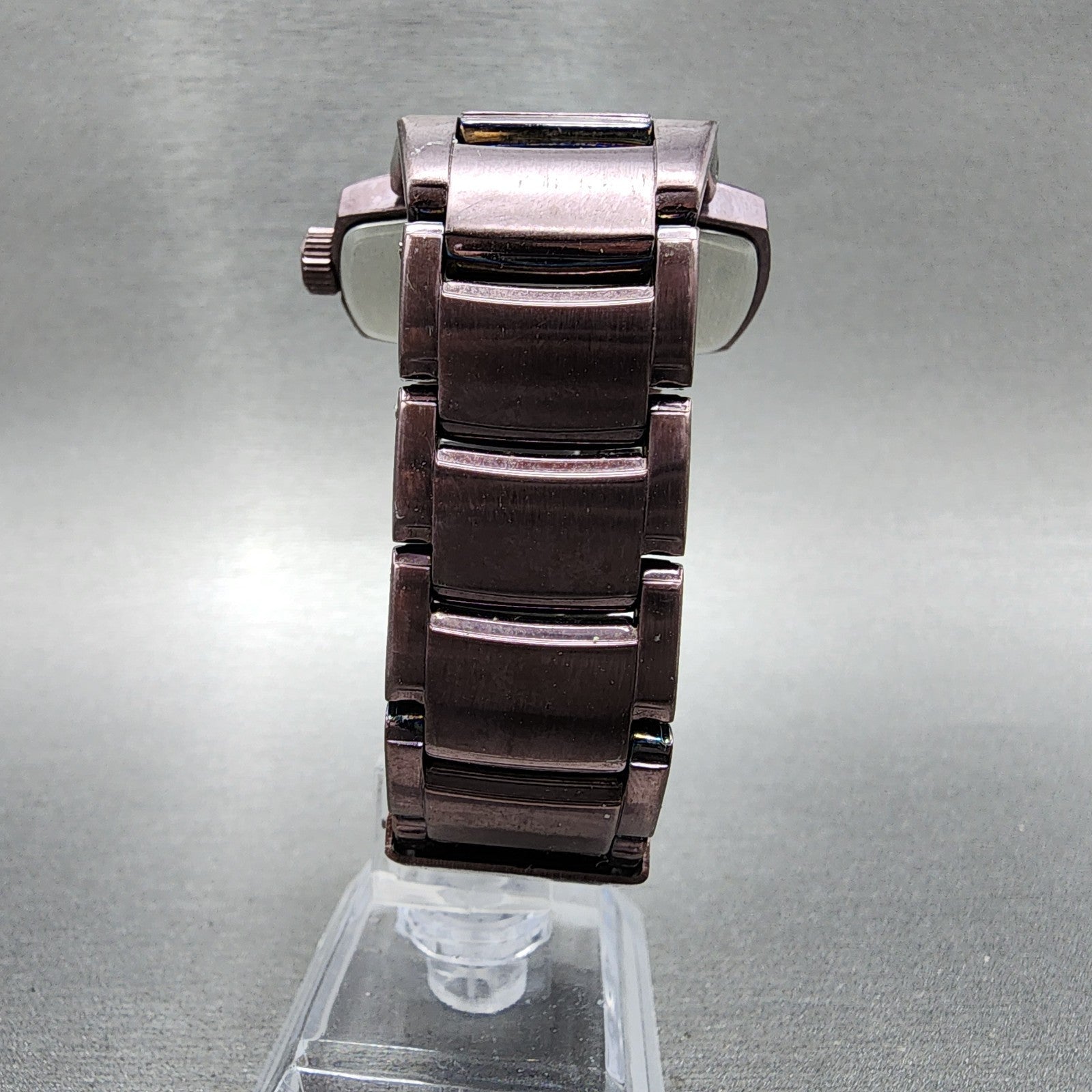 Adidas Watch Women 41mm Orange Dial  Purple Tone Rectangle ADH1630 New Battery7
