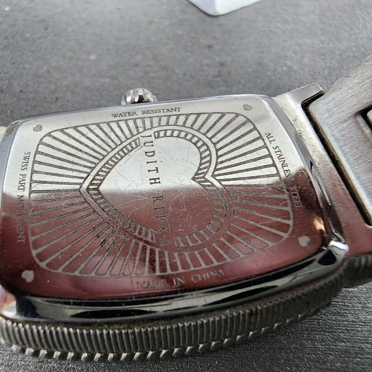 Judith Ripka Tank Watch Women 28mm MOP Dial Two Tone Rectangle New Battery9