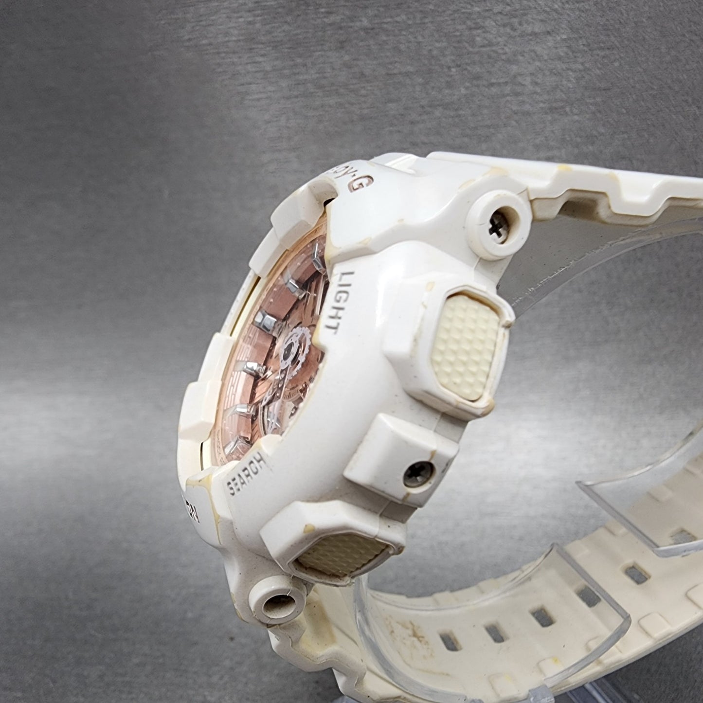 Casio BabyG Watch Women 43mm Digital Rose Dial White Tone BA110 New Battery2