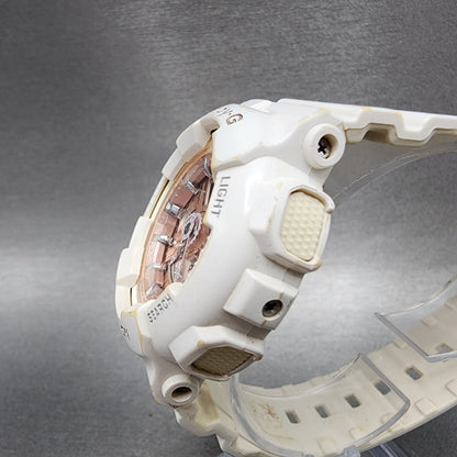 Casio BabyG Watch Women 43mm Digital Rose Dial White Tone BA110 New Battery2
