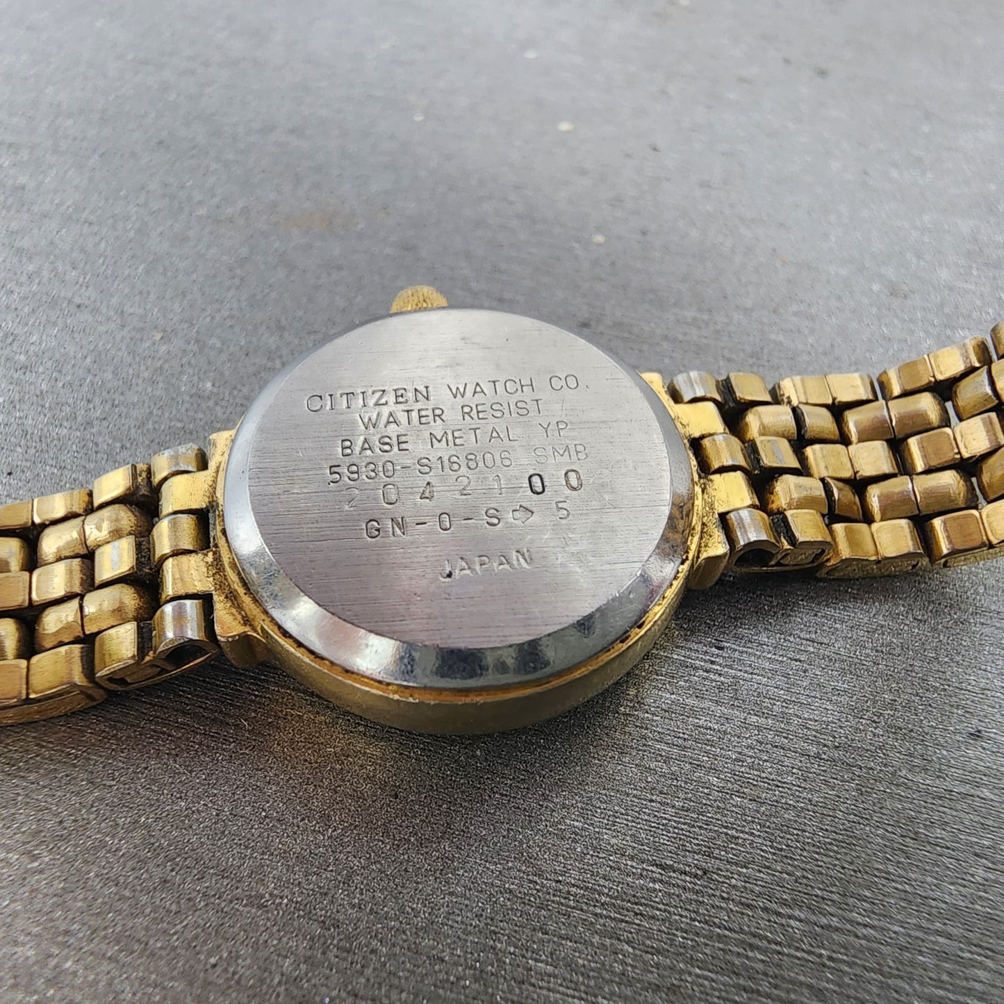 Citizen Watch Women 21mm Black Dial Gold Tone Round 5930S16806 New Battery9