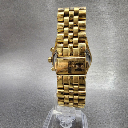 Michael Kors Lexington Chronograph Watch Women 38mm Gold Dial Gold Tone Date7