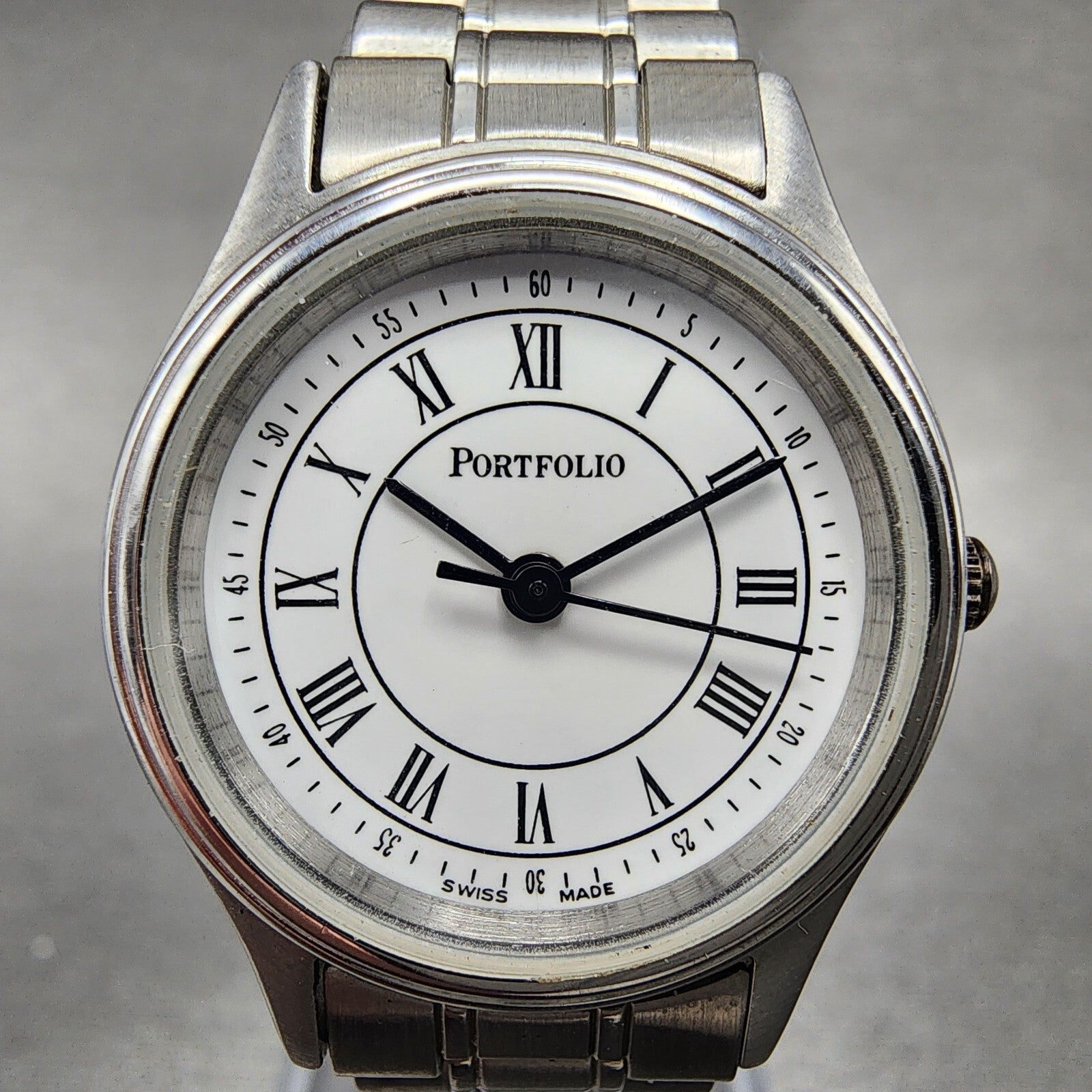 Tiffany Portfolio Watch Women 24mm White Dial Stainless Steel Round New Battery1