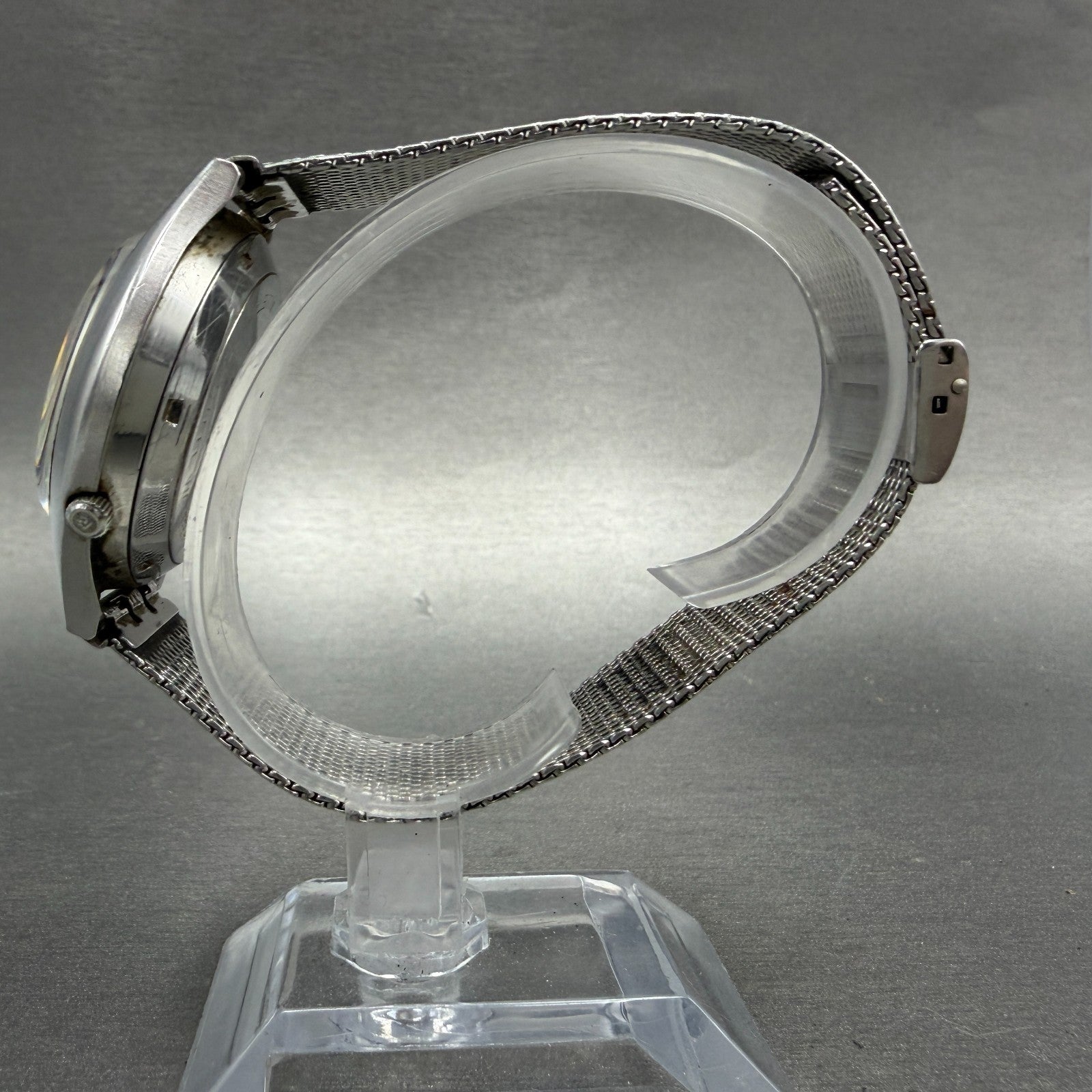 Ricoh Riquartz Watch Men Brown Dial Silver Tone Round 572008 VTG PARTS8