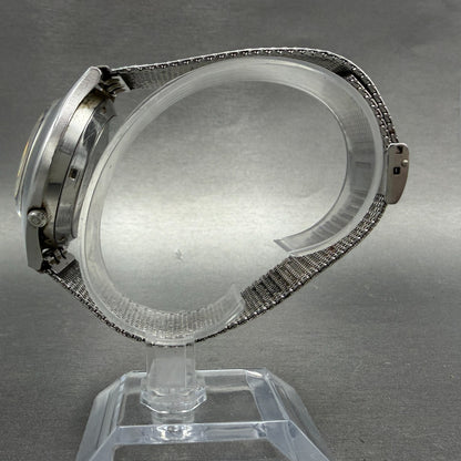 Ricoh Riquartz Watch Men Brown Dial Silver Tone Round 572008 VTG PARTS8