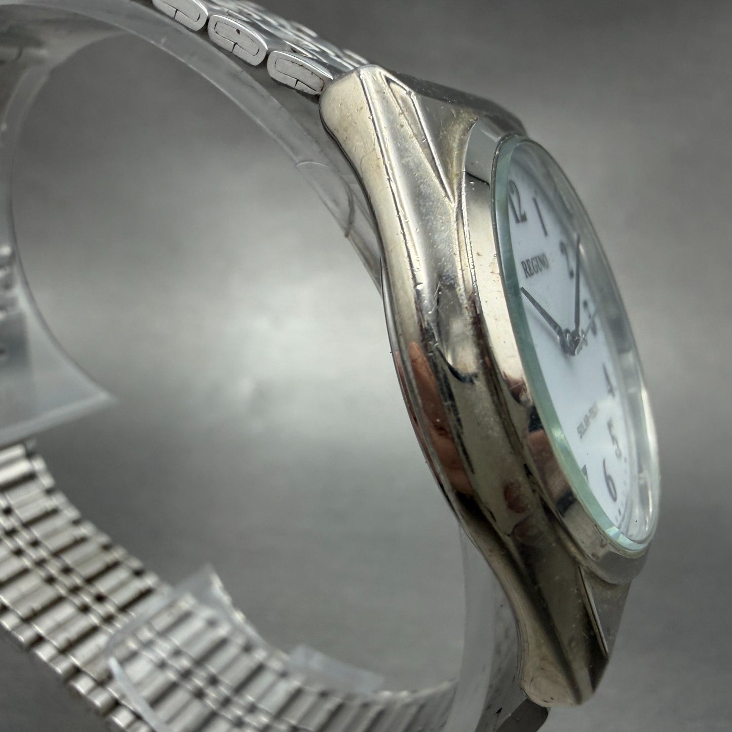 Citizen Reguno Solar Watch Men 35mm White Dial Silver Tone E031-K005418 Runs3