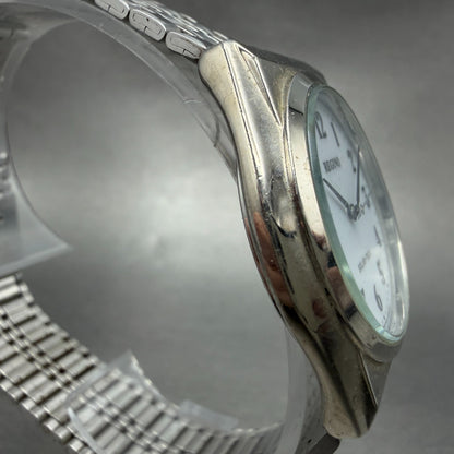 Citizen Reguno Solar Watch Men 35mm White Dial Silver Tone E031-K005418 Runs3