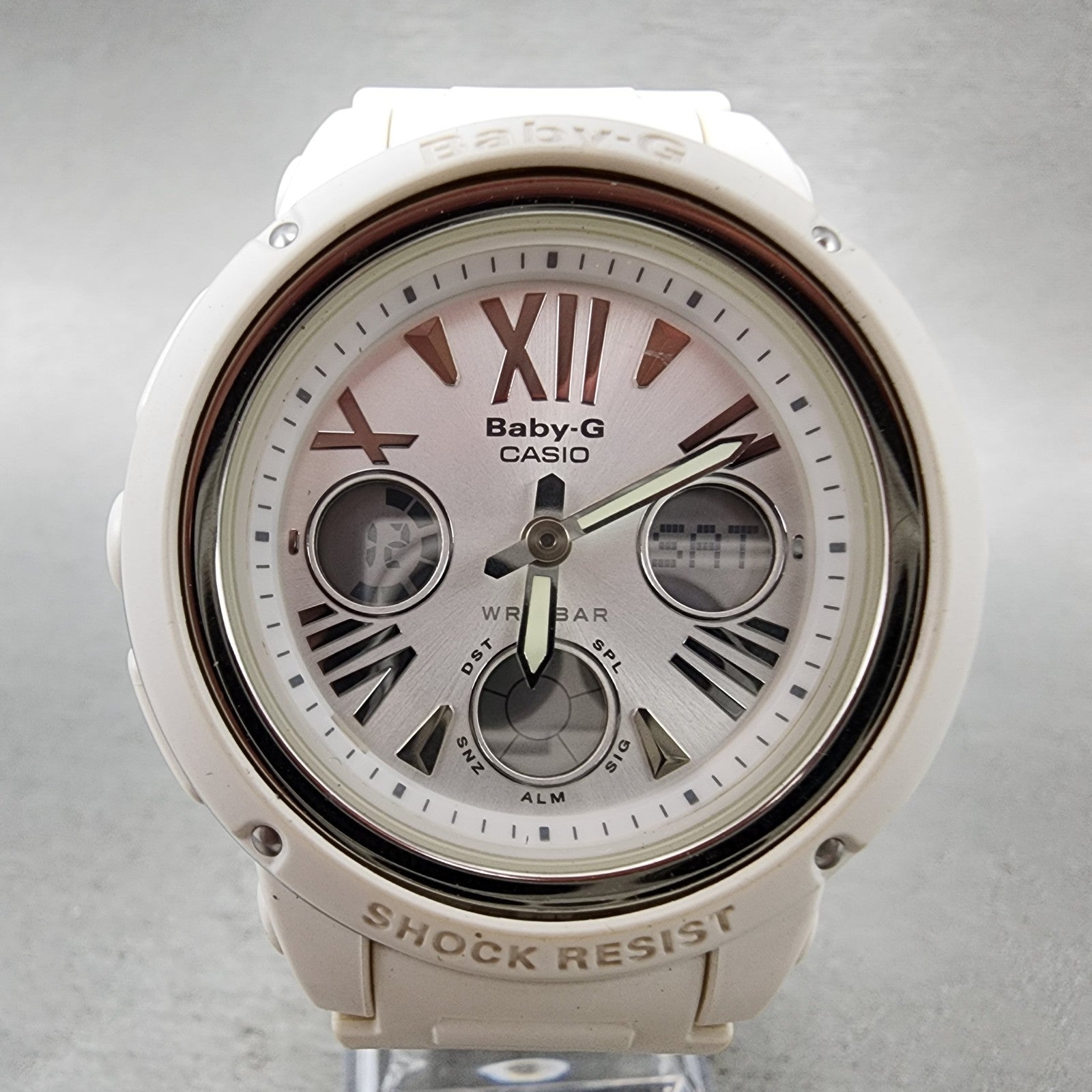 Casio BabyG BGA152 Watch Women 43mm White Analog Digital Alarm New Battery1