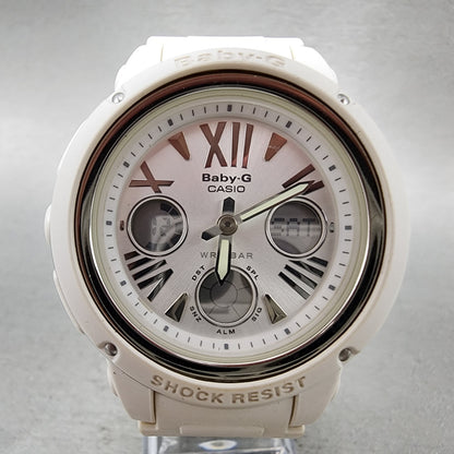 Casio BabyG BGA152 Watch Women 43mm White Analog Digital Alarm New Battery1