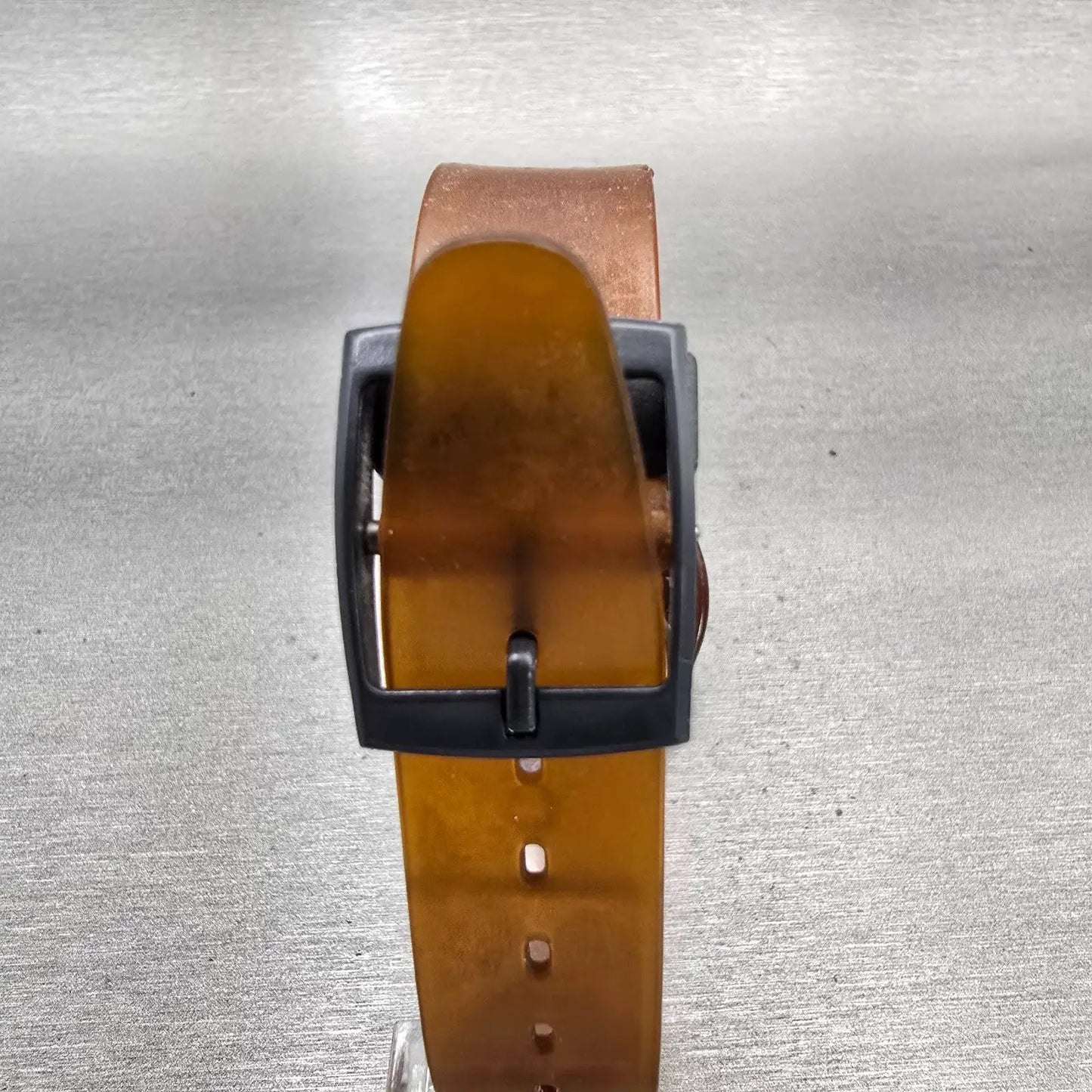 Swatch RUFFLED FEATHERS Watch Men Brown Dial Brown Round GF100 New battery VTG7