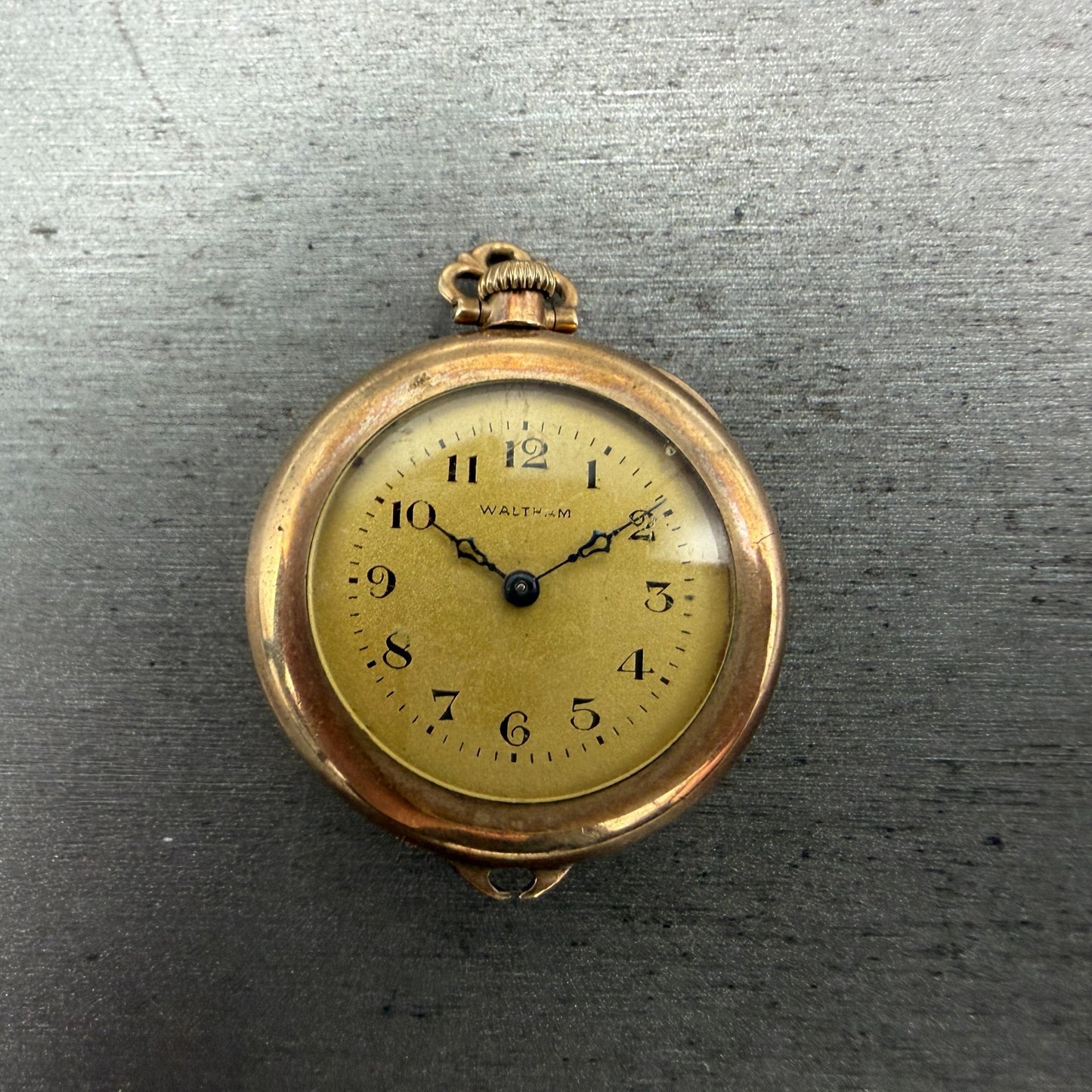 Waltham Pocket Watch 31mm Gold Dial Gold Filled Case Grade 361 PARTS0