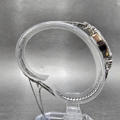 Lucien Piccard Dufonte Watch Women 16mm Champagne Dial Gold Oval New Batt Gems8