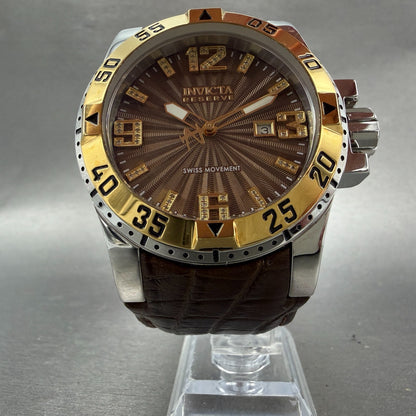 Invicta Reserve Excursion Watch Men 50mm Brown Dial Two Tone Date 42628 New Batt5