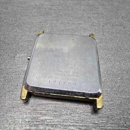 Seiko 6020-5059 Watch Case Gold Tone Rectangle 25mm Vintage7