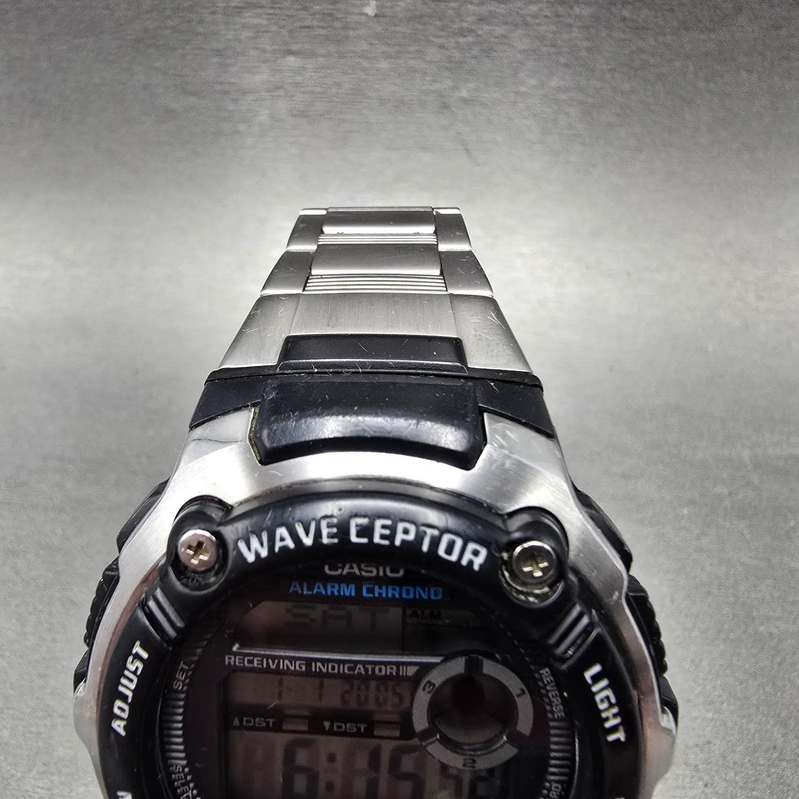 Casio Waveceptor WV-200A Watch Men 48mm Digital Black Silver Alarm Chrono NewBat4
