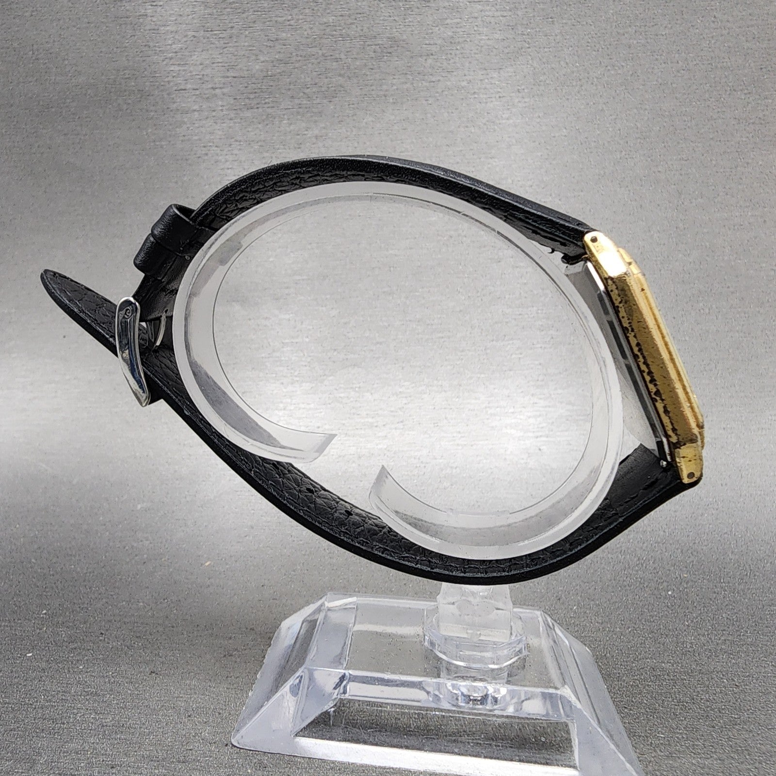 Rioch Tank Watch Men 28mm Champagne Dial Gold Tone Rectagle New Battery8