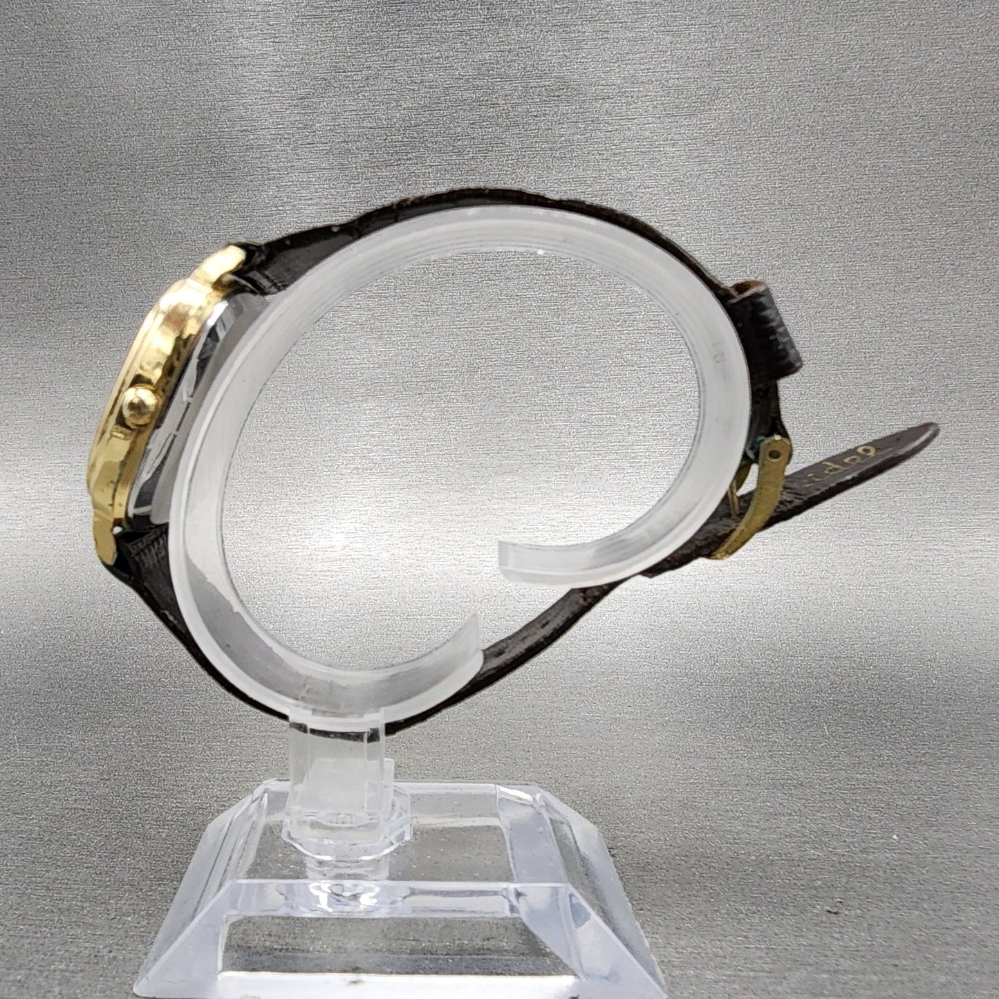 Seiko SQ Watch Men 30mm Champagne Dial Gold Tone Daydate 82235120 New Battery6