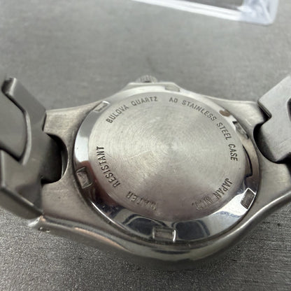 Bulova Marine Star Watch Women 27mm Blue Dial Silver Tone Date Round New Battery9