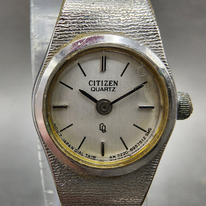 Citizen CQ Watch Women 17mm White Dial Silver Tone Round 3220891244 New Batt1
