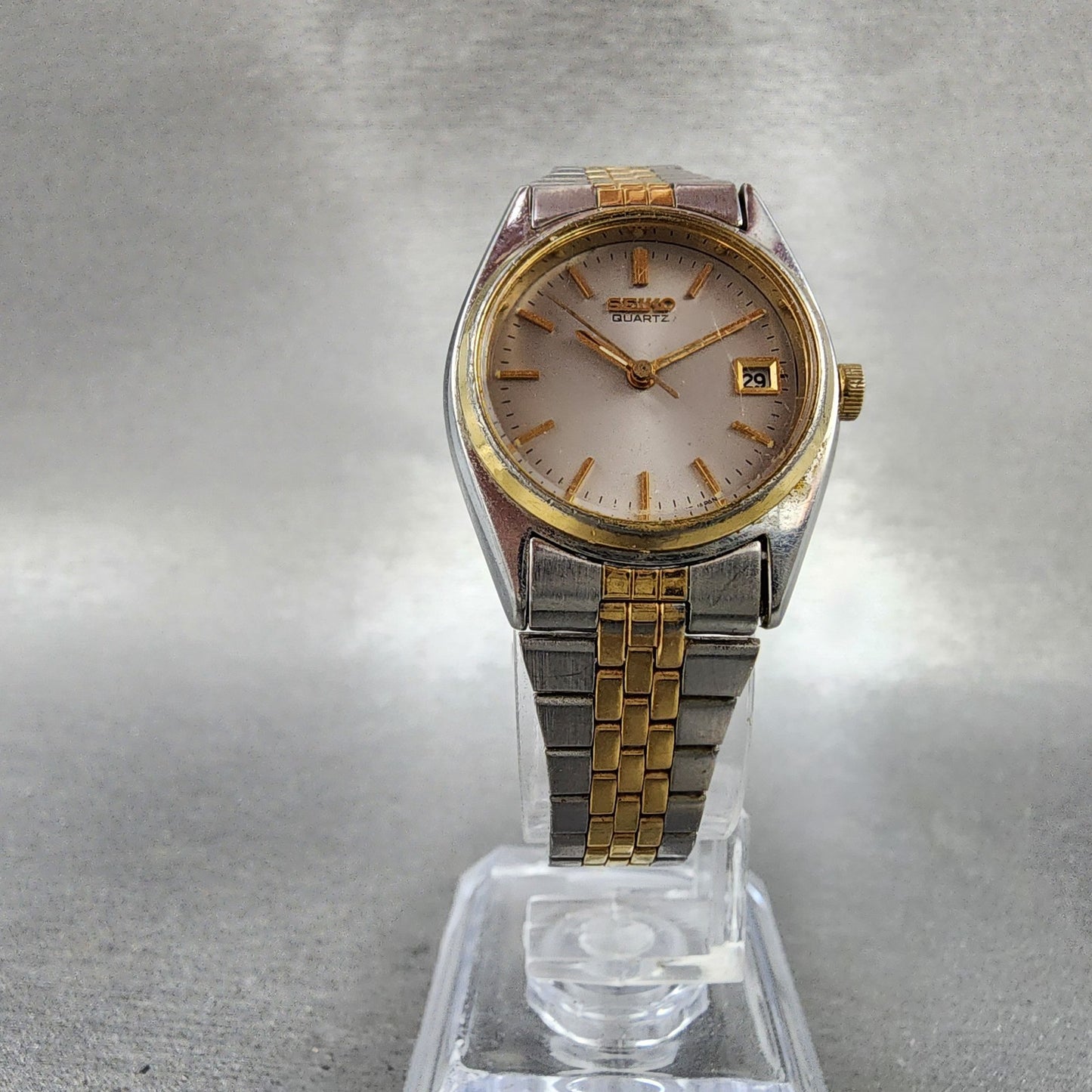 Seiko Watch Women 24mm Silver Dial Two Tone Daydate Round 3Y030010 New batt5