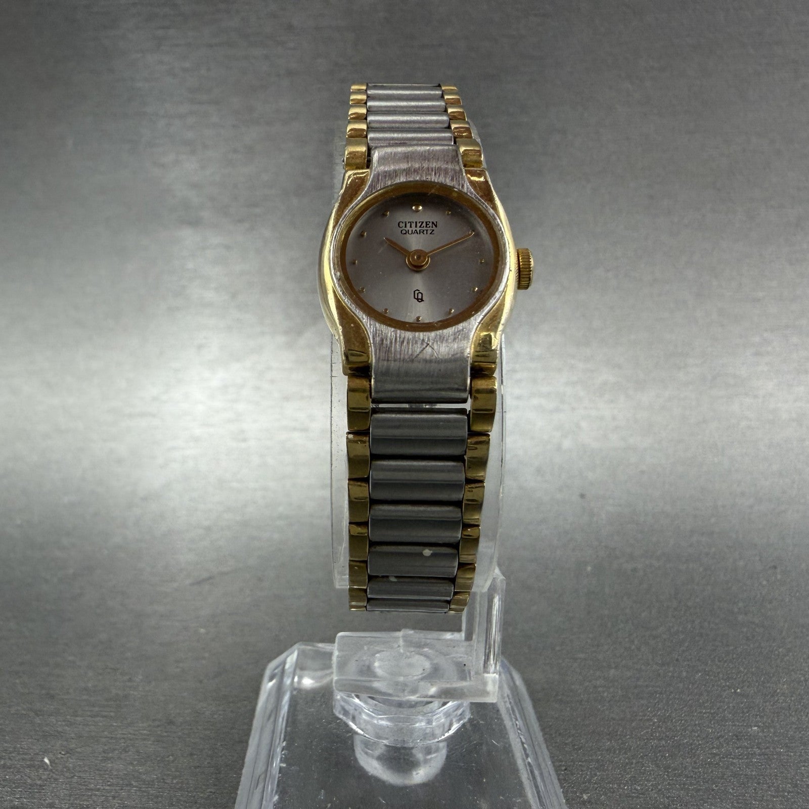 Citizen CQ Watch Women 17mm Gray Dial Two Tone Round 3220S09826 New Battery VTG5