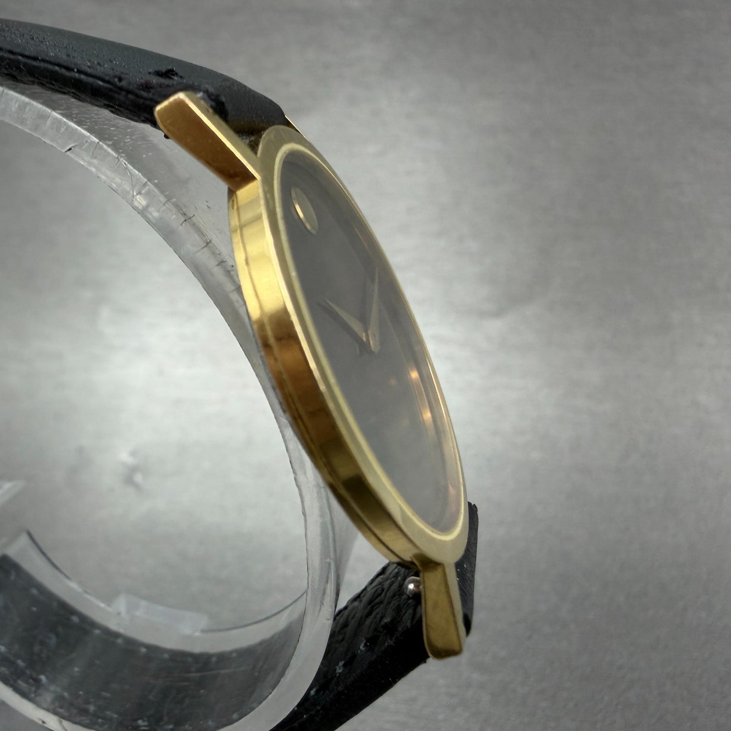 Movado Museum Watch Unisex 31mm Brown Dial Gold Tone Round 87-33-882 New Battery3