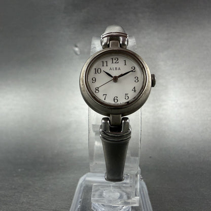 Seiko Alba Watch Women 20mm Silver Dial Silver Tone Round 1N01-0BE0 New Battery5