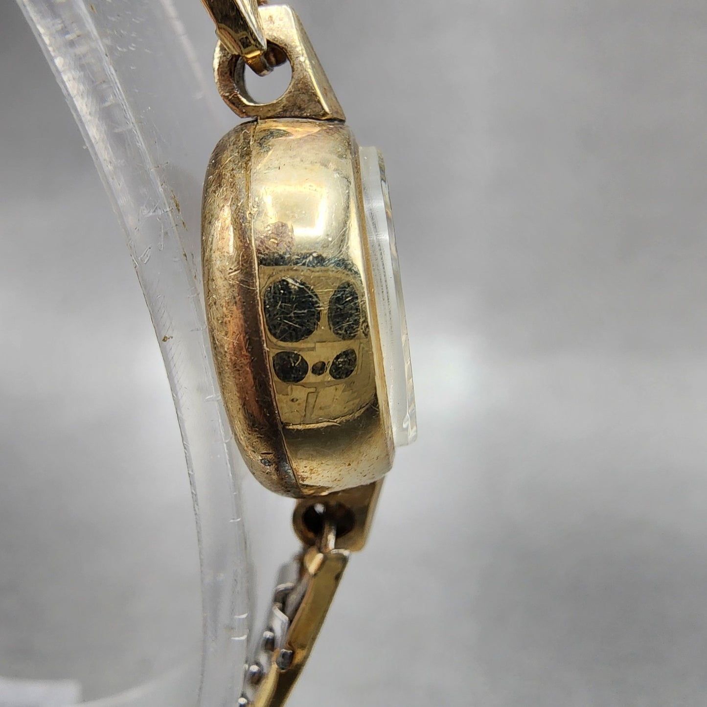 Omega Watch Women 17mm Silver Dial 14K Gold Filled Manual Wind Runs Caliber 4843