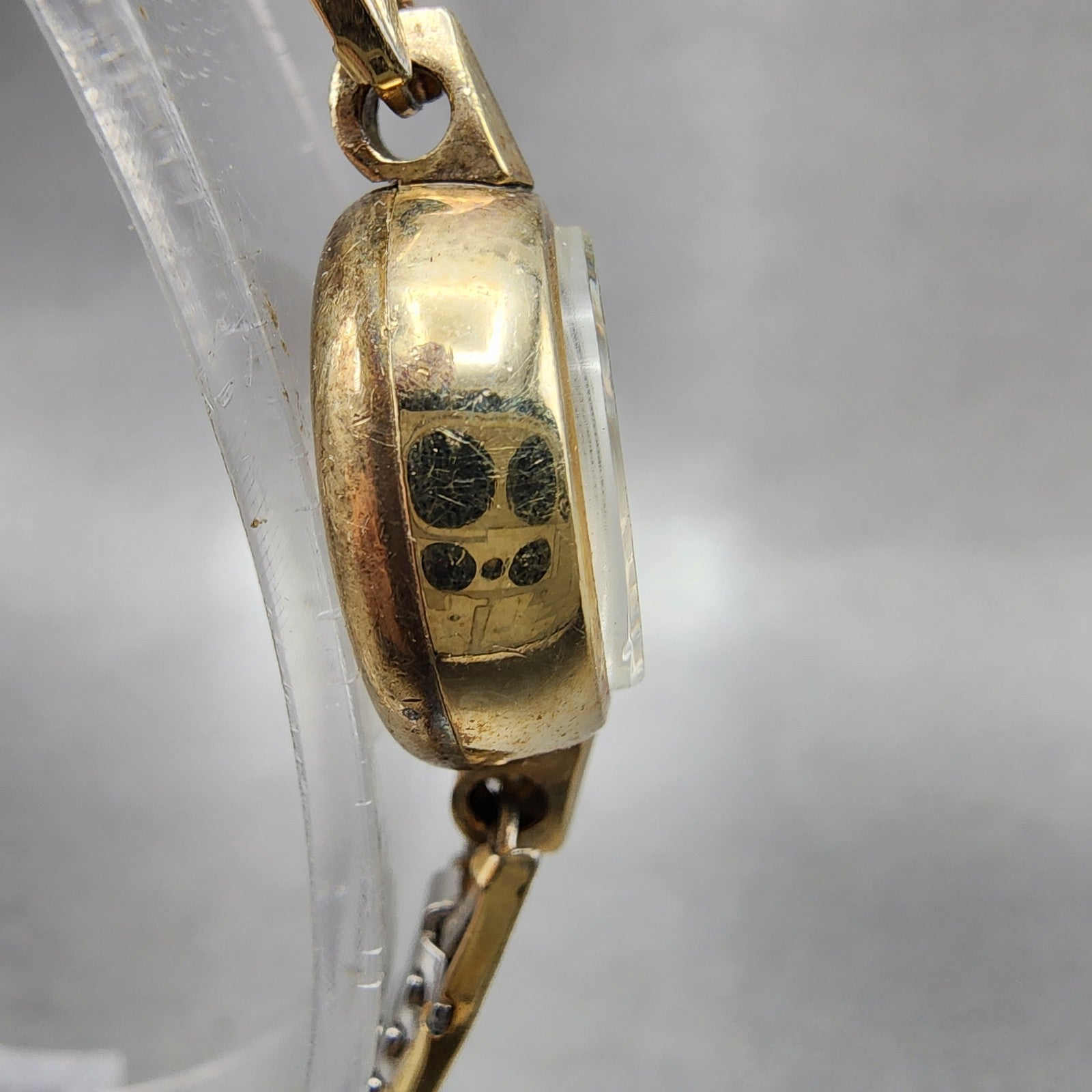 Omega Watch Women 17mm Silver Dial 14K Gold Filled Manual Wind Runs Caliber 4843