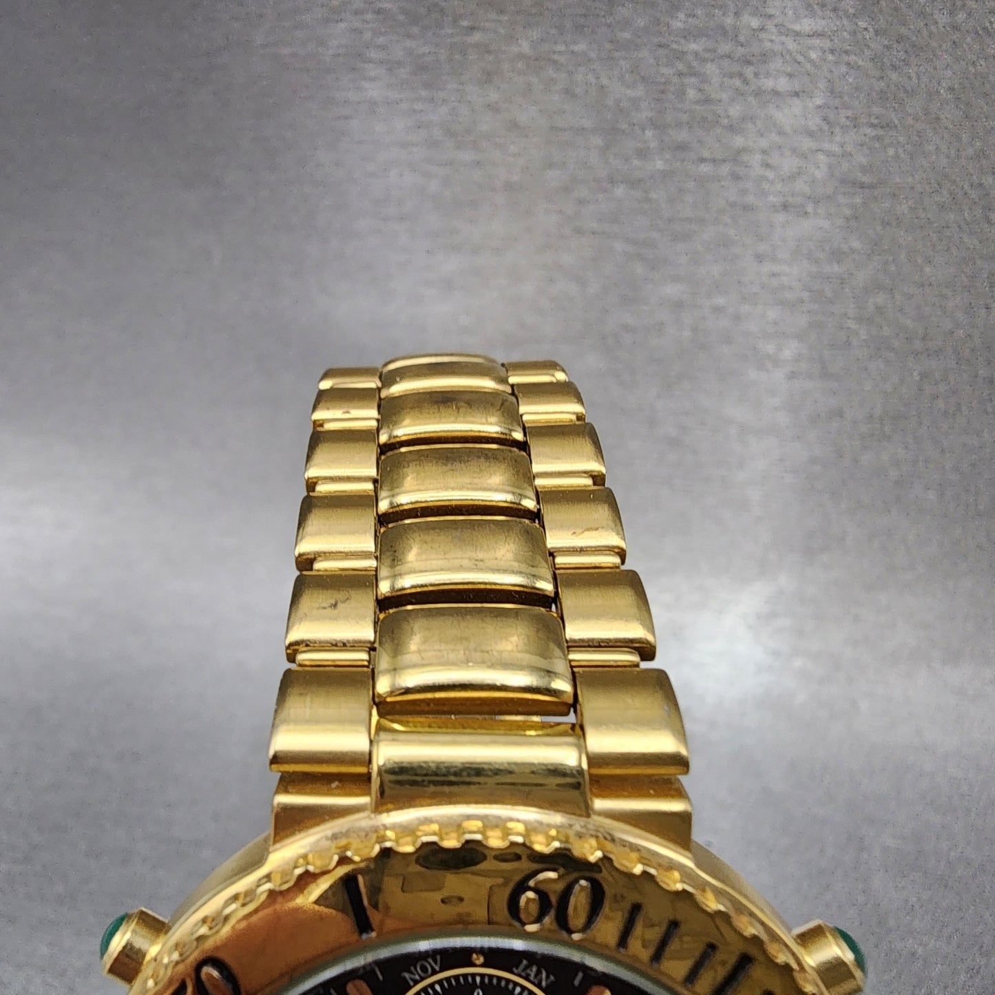 Citizen Chronograph Watch Men 39mm Black Dial Gold Tone 6850G80469 PARTS5