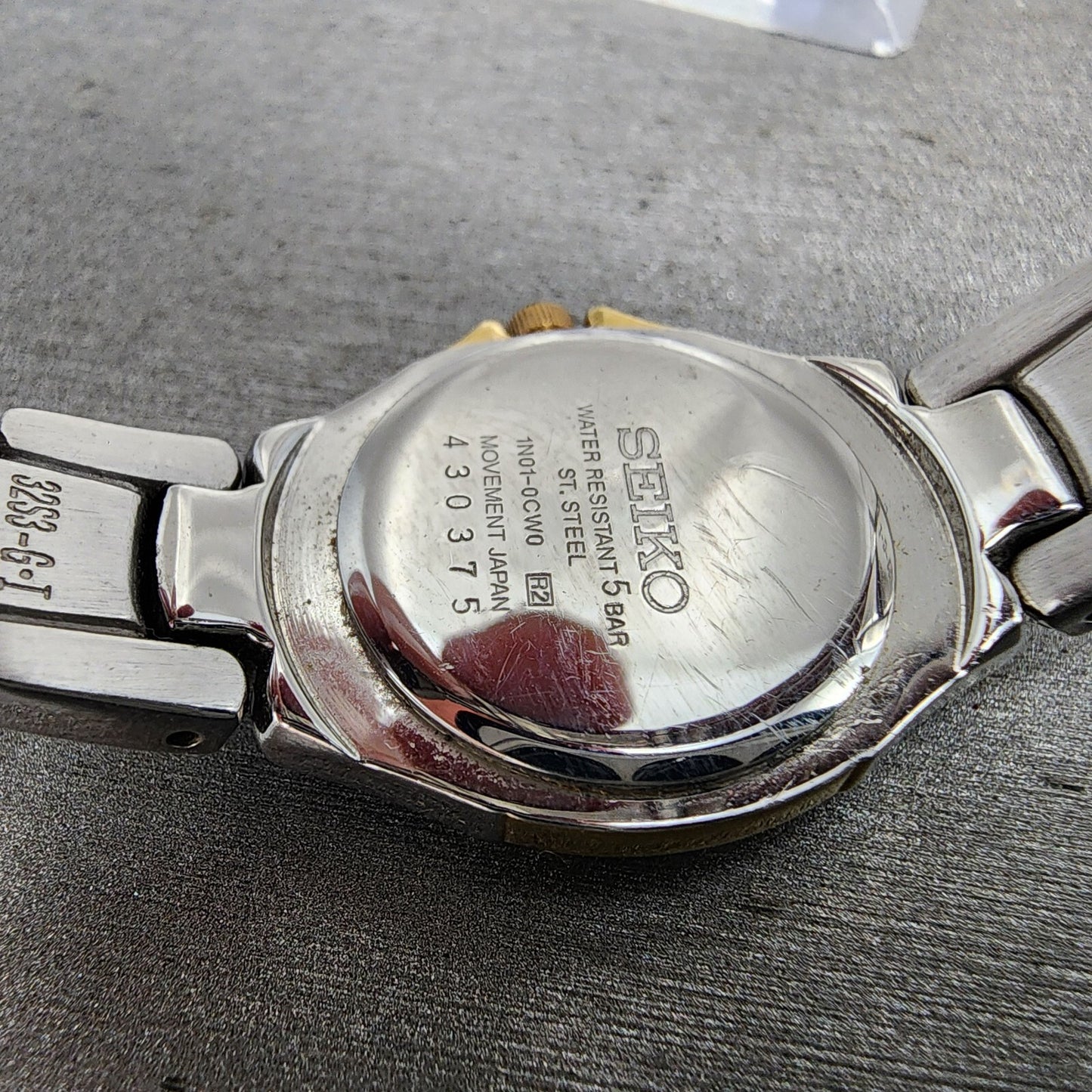 Seiko Watch Women 22mm White Dial Two Tone 1n010cw0 New Battery9