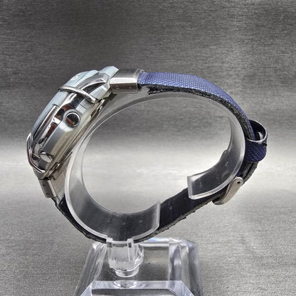 Casio Baby-G MSG-133 Watch Women 42mm Silver Blue Chrono Alarm New Battery6