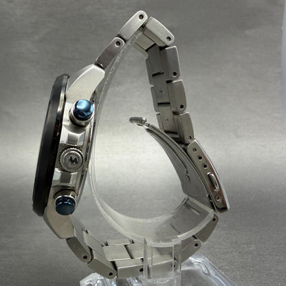 Seiko Wired Chronograph Watch Men 43mm Blue Dial Steel Date VK68-KX20 PARTS7