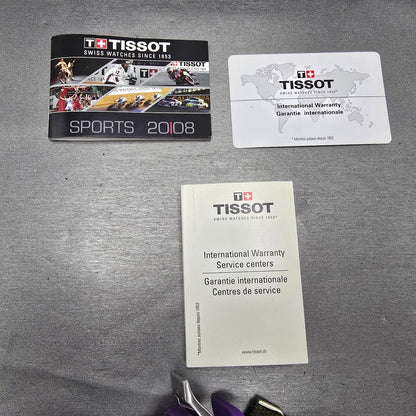 Tissot PR 50 Watch Men 36mm Black Dial Silver Tone Date J376/476 New Battery15