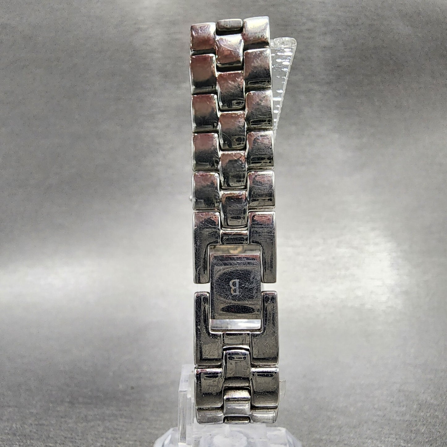 Bulova Tank Watch Women 18mm Black Dial Steel Crystals Rectangle New Battery7