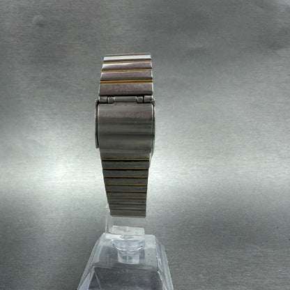 Seiko Tank Watch Men 26mm Silver Dial Two Tone Rectangle 5p31-5a69 New Battery7