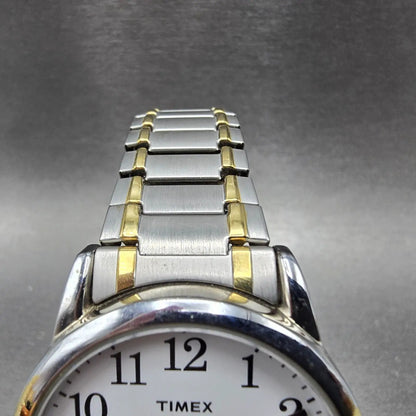 Timex Easy Reader Watch Men 38mm White Dial Two Tone Date READ!!! New Battery4