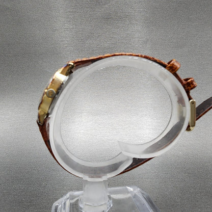 Seiko Watch Women 20mm Champagne Dial Gold Tone Oval 3421-5320 New Battery