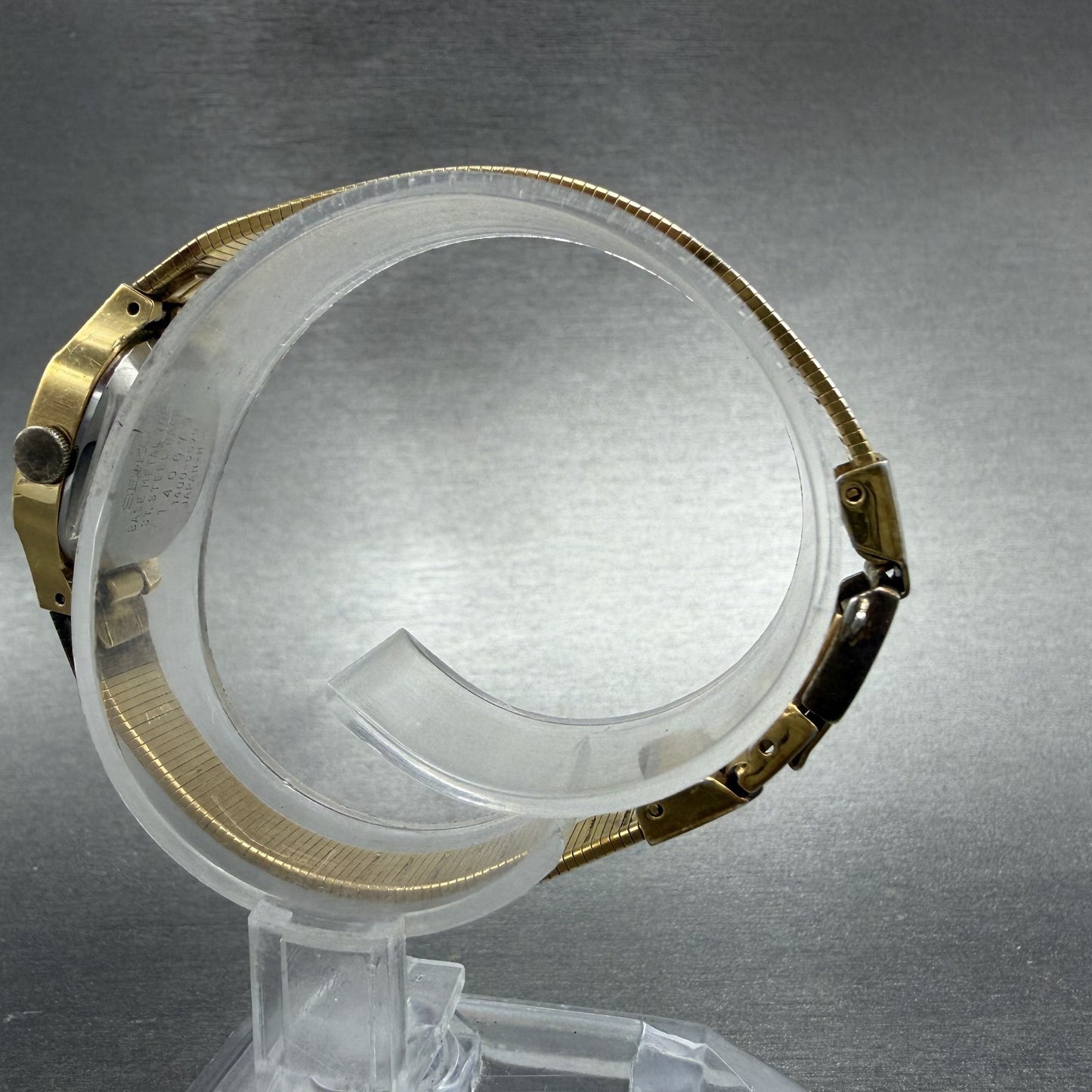 Seiko Watch Women 16mm Champagne Dial Gold Tone Rectangle 1400-6579 New Battery6