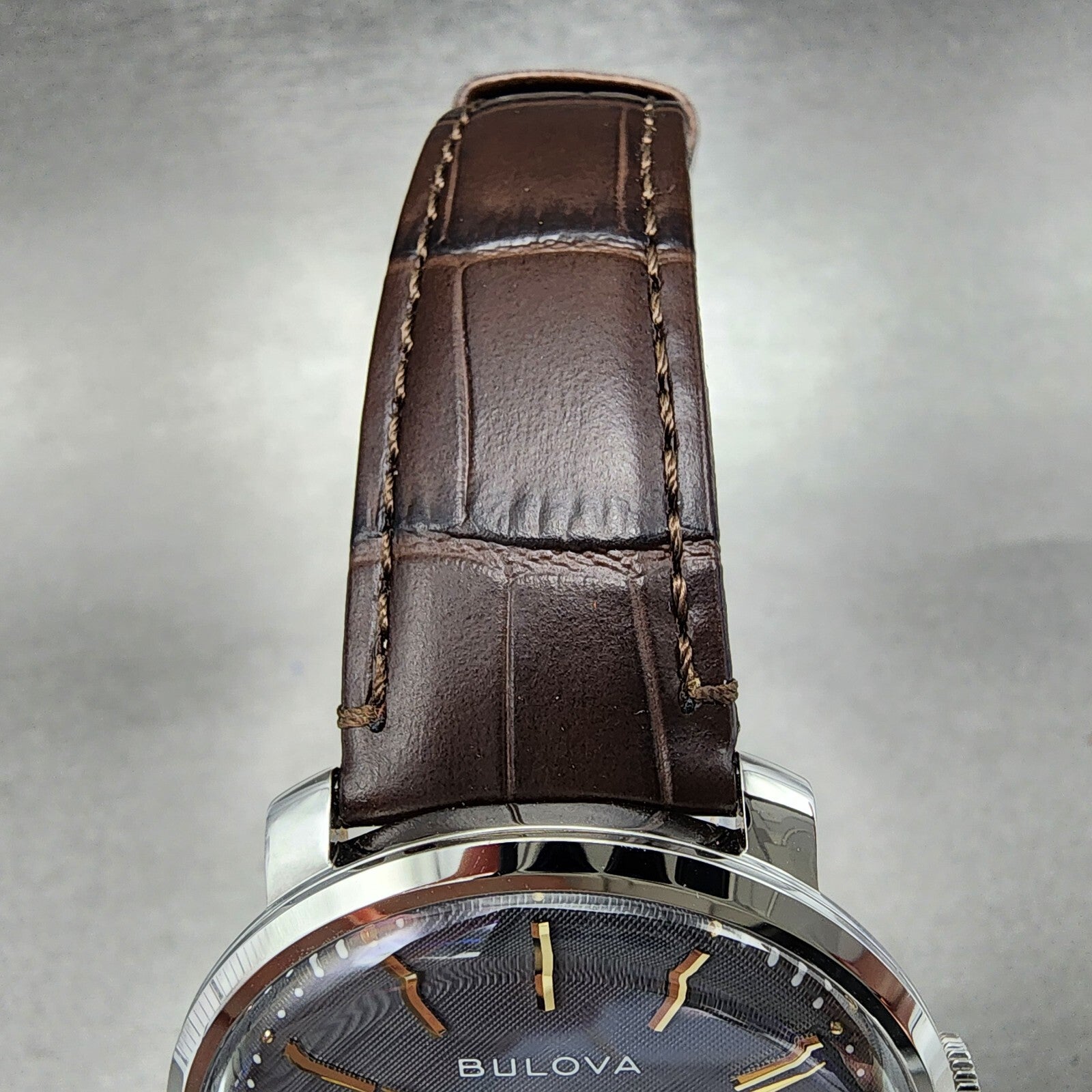 Bulova Frank Sinatra Watch Men 40mm Gray Dial Silver Tone Date Manual Wind4