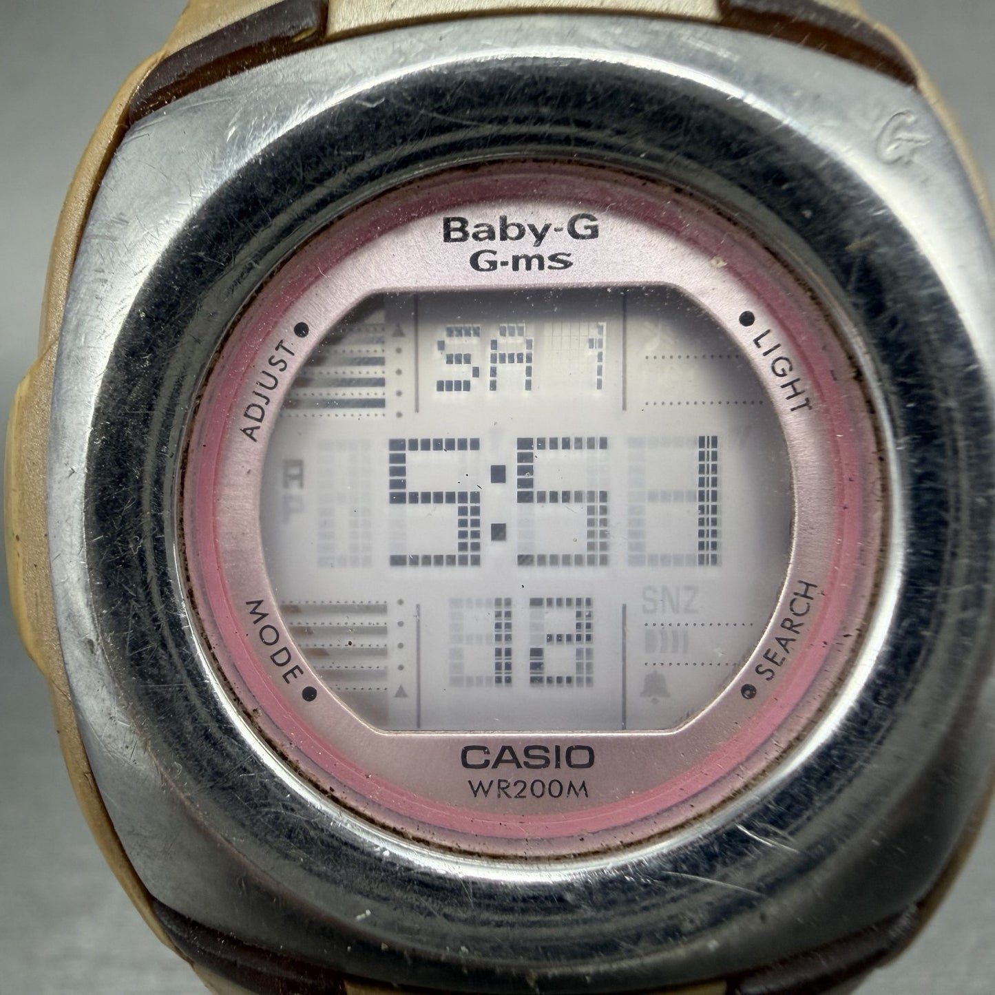 Casio Baby-G Watch Women 38mm Digital Alarm Chrono Round MSG-171D New Battery1