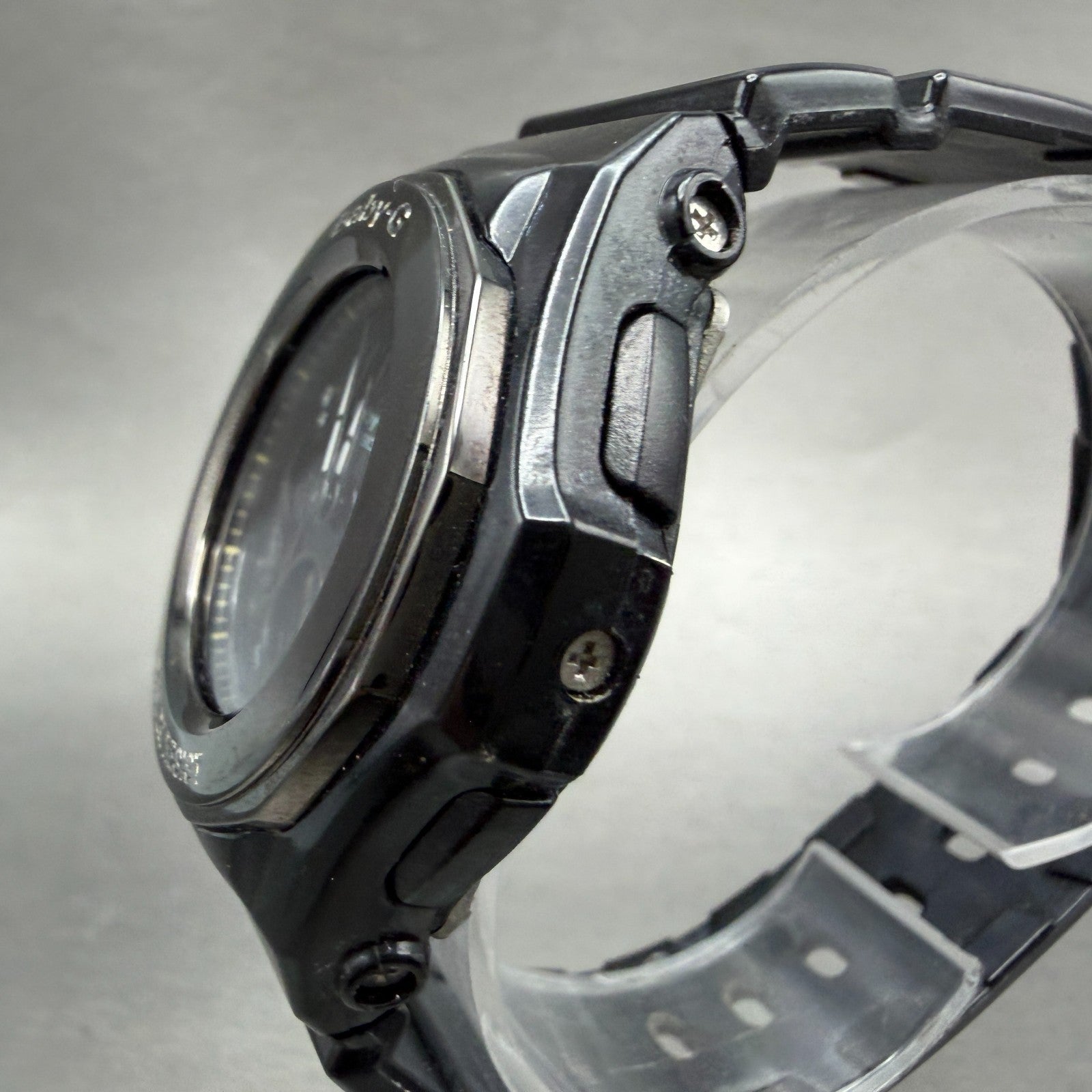 Casio Baby-G BGA-102 Watch Women 39mm Analog Digital Black Alarm Chrono New Batt2