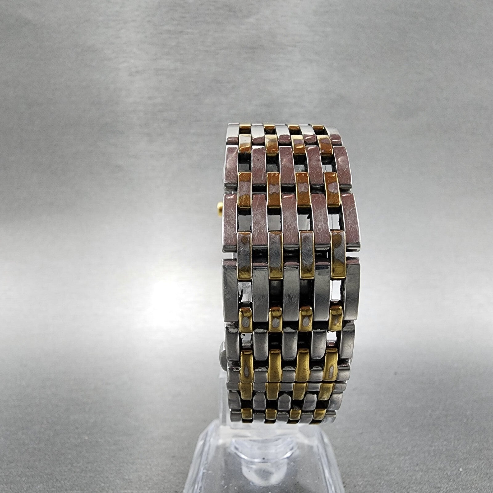 Tissot SixT Tank Watch Women 23mm MOP Dial Two Tone Date Rectangle New Battery7