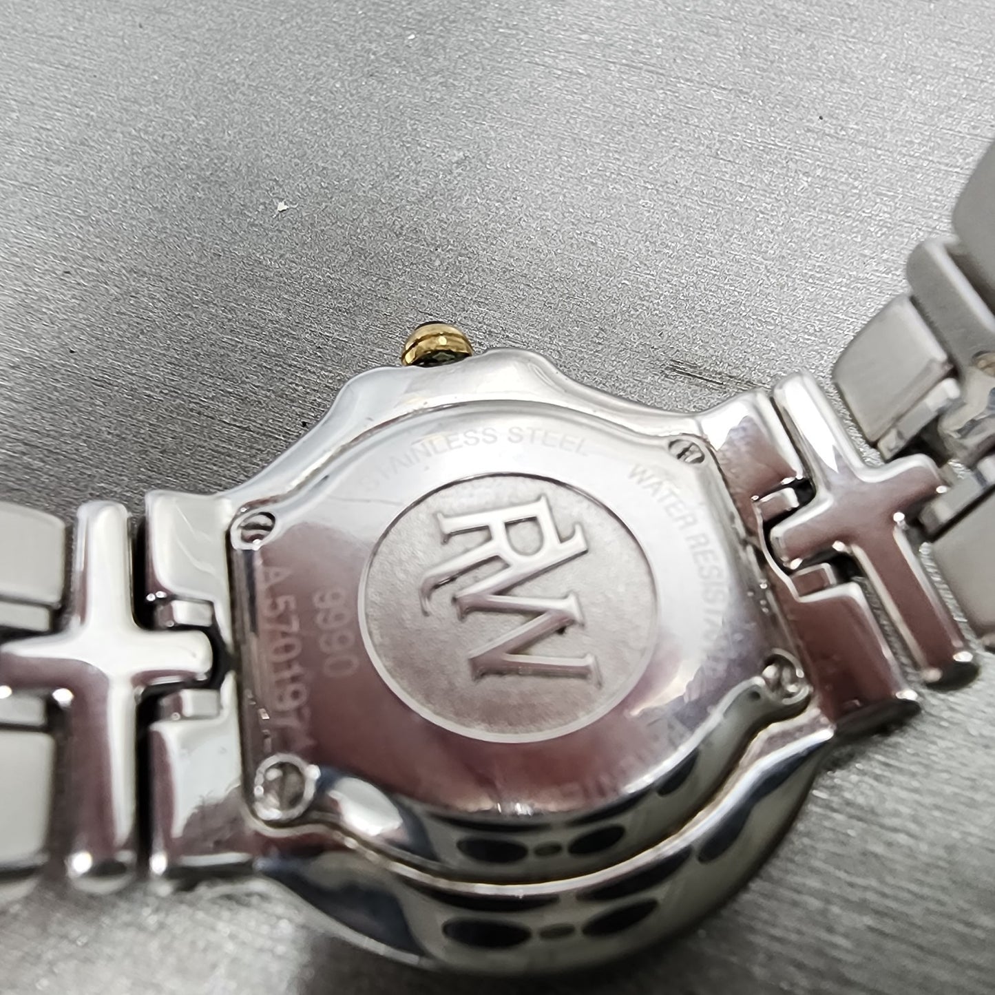 Raymond Weil Parsifal Watch Women 27mm White Dial Two Tone Date New battery9