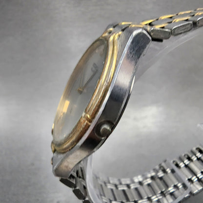 Seiko SQ Watch Men 33mm Silver Dial Two Tone Date Round 5y227a09 PARTS3