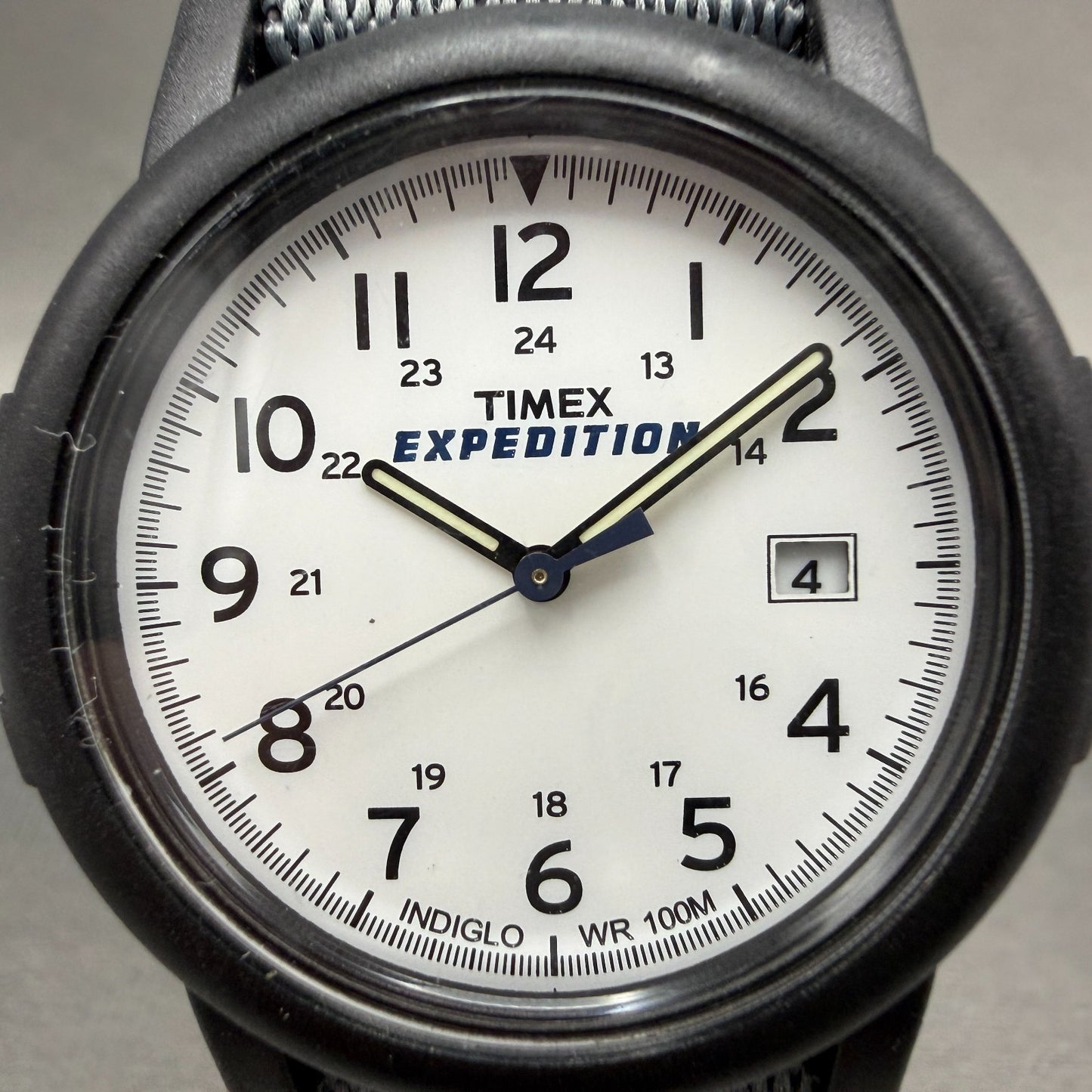 Timex Expedition Camper Watch Men 38mm White Dial Black Tone Date T49713 New Bat1
