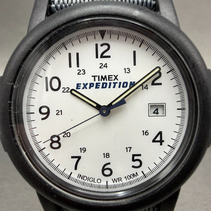 Timex Expedition Camper Watch Men 38mm White Dial Black Tone Date T49713 New Bat1