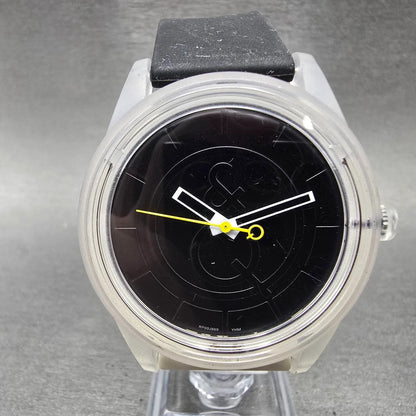 Citizen Q&Q Smilesolar Watch Men 40mm Black Dial Clear Round RP00J005Y Runs0